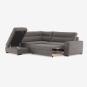 3-personers sovesofa i stof med venstrevendt chaiselong med opbevaring Tivra Model