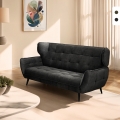 Moderne 3-personers sofa i velour med capitonné-stil Buran Kampagne