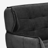 Moderne 3-personers sofa i velour med capitonné-stil Buran Udsalg