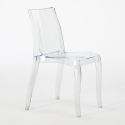 Cristal Light Grand Soleil stabelbar gennemsigtig spisebord stol plast Mål