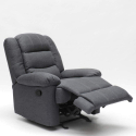 Sofia Relax design lænestol stofbetræk indbygget fodskammel vippefunktion Rabatter