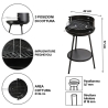 Kulgrill med justerbar rund grillrist Ø 38 cm Grato Model