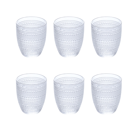 Sæt med 6 vandglas i dekoreret glas 325 ml Roma Kampagne