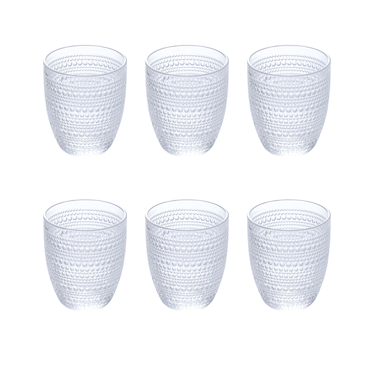 Sæt med 6 vandglas i dekoreret glas 325 ml Roma Kampagne