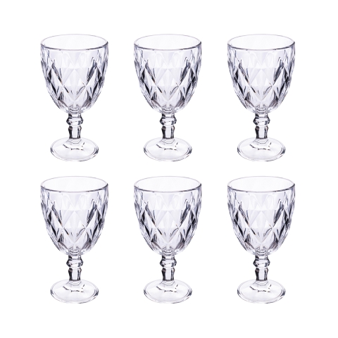 Sæt med 6 Elizabeth glas 340 ml i klart glas Kampagne