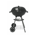 Rund kulgrill i stål med låg og hjul Torka Tilbud