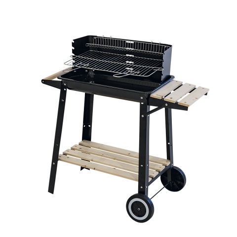 Kulgrill med hjul og justerbar rist 48x28cm Noxor Kampagne