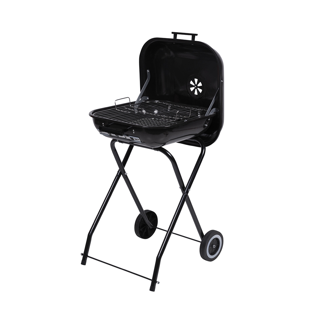 Kulgrill med hjul og låg 49x83x47cm Toska Kampagne