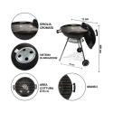 Rund kulgrill 55cm med låg og hjul Ardena Valgfri