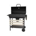 Kulgrill med låg, hjul og 2 træhylder Matambre Mængderabat