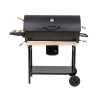 Kulgrill med låg, hjul og 2 træhylder Matambre Udvalg