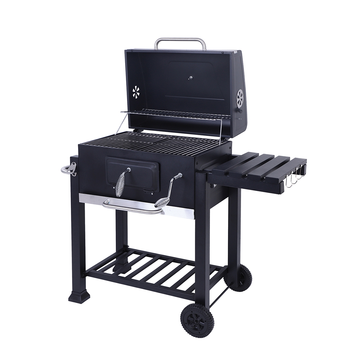 Grilla kulgrill med låg, justerbar rist og hjul Kampagne Grilla kulgrill med låg, justerbar rist og hjul Kampagne
