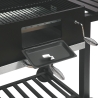 Grilla kulgrill med låg, justerbar rist og hjul Egenskaber