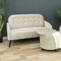 2-personers sofa i vintage velourstof mokkafarvet Zelto Kampagne