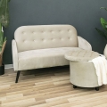 2-personers sofa i vintage velourstof mokkafarvet Zelto Kampagne