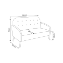 2-personers sofa i vintage velourstof mokkafarvet Zelto Mængderabat