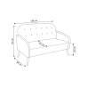 2-personers sofa i vintage velourstof mokkafarvet Zelto Mængderabat