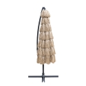 Hængende haveparasol 3m raffia-effekt Kiso Plus Tilbud