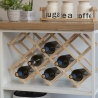Sammenklappeligt flaskestativ i fyrretræ 53x17x38 Vintor På Tilbud