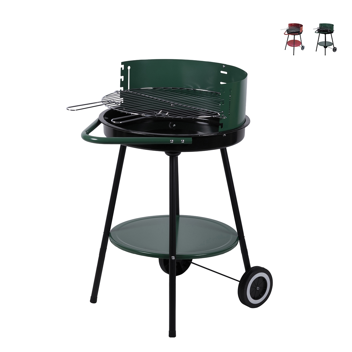 Kivra kulgrill med hjul og justerbar rund rist Ø 48 cm Kampagne Kivra kulgrill med hjul og justerbar rund rist Ø 48 cm Kampagne