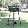 Kivra kulgrill med hjul og justerbar rund rist Ø 48 cm På Tilbud