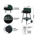 Kivra kulgrill med hjul og justerbar rund rist Ø 48 cm Egenskaber