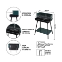 Kulgrill med justerbar rist 58x38xh82cm Grilza Valgfri