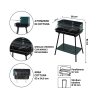 Kulgrill med justerbar rist 58x38xh82cm Grilza Valgfri