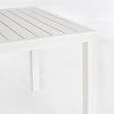 Moderne rektangulært udendørsbord 130x68cm i aluminium Bizzotto Hilde Mængderabat