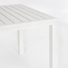 Moderne rektangulært udendørsbord 130x68cm i aluminium Bizzotto Hilde Mængderabat