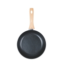 Sæt med 2 sorte non-stick aluminiumpander med træhåndtag Fuji Rabatter