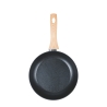 Sæt med 2 sorte non-stick aluminiumpander med træhåndtag Fuji Rabatter