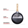 Sæt med 2 sorte non-stick aluminiumpander med træhåndtag Fuji Mængderabat