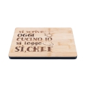 Skærebræt i træ 27x20 cm Si scrive oggi cucino io, si legge Sì Chef Tilbud