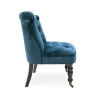 Vintage loungestol i velourlook med 2 hjul Vesta På Tilbud