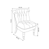 Vintage loungestol i velourlook med 2 hjul Vesta 