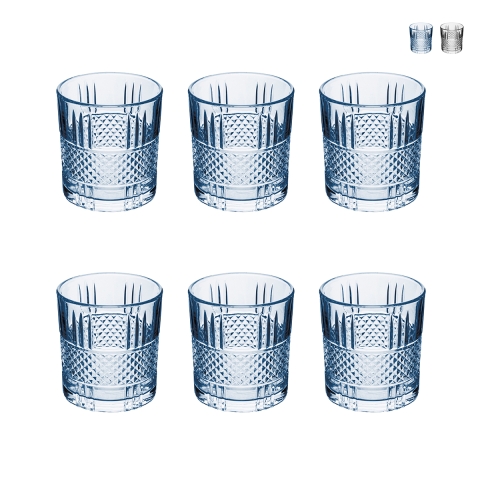 Sæt med 6 glas til vand 340 ml i dekoreret glas Dublin Kampagne