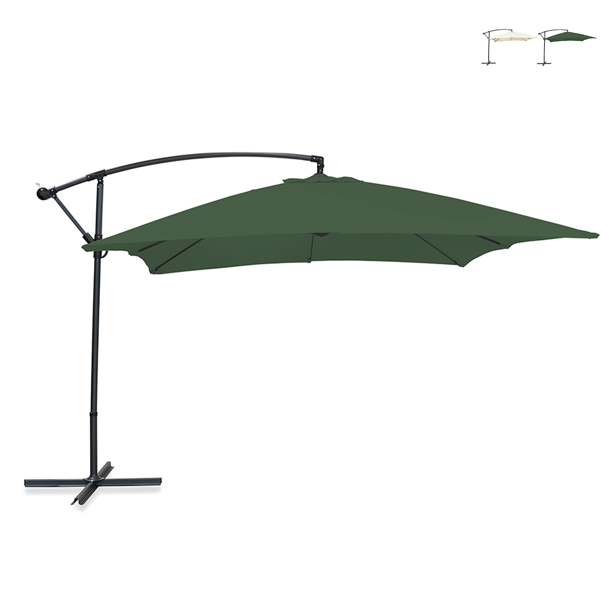Hængende parasol 3x3m til havebrug Kios Tilbud Hængende parasol 3x3m til havebrug Kios Tilbud
