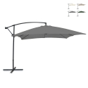 Havemærkeparasol 3x2m med sidearm i stål Kios Tilbud