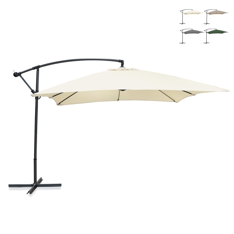 Havemærkeparasol 3x2m med sidearm i stål Kios Kampagne