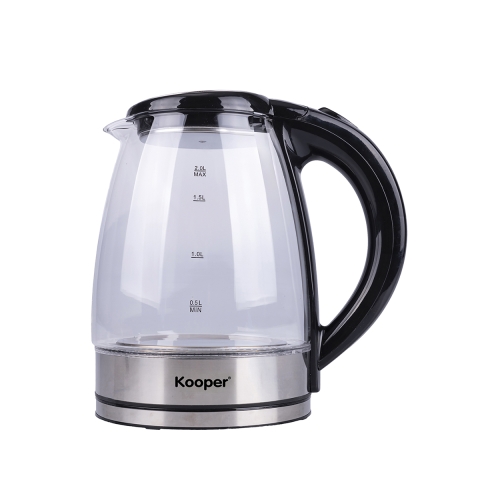 Elektrisk kedel med glasskande LED-base 1800W Nashi Kampagne
