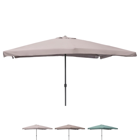 Haveparasol 3x4 med centralt stang og håndsving Cuba Kampagne