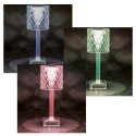 RGB touch-lampe, genopladelig med fjernbetjening og 4 funktioner Diamond Palace Udvalg