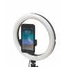 Ring light LED selfie lampe med smartphoneholder Fira Egenskaber