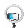 Ring light LED selfie lampe med smartphoneholder Fira Mål