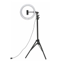 Ring light LED selfie lampe med smartphoneholder Fira Billig