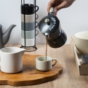 Moka kaffebrygger 3 kopper i aluminium med træeffekt håndtag Buon Caffè På Tilbud