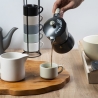Moka kaffebrygger 3 kopper i aluminium med træeffekt håndtag Buon Caffè På Tilbud