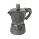 Espressokande 2 kopper i aluminiumlegering med træeffekt håndtag Buon Caffè Kampagne