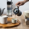 Espressokande 2 kopper i aluminiumlegering med træeffekt håndtag Buon Caffè På Tilbud